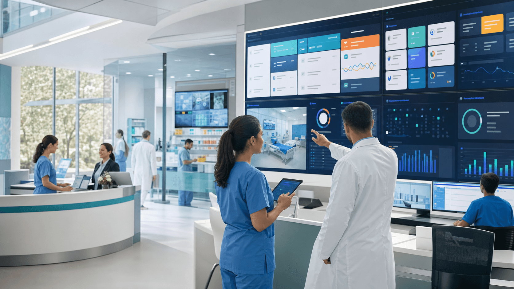 Modern hospital operations command center